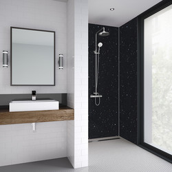 Mermaid Graphite Sparkle Laminate Shower Wall Panel Square Edged 2420mm x 1200mm