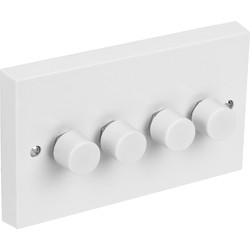 Axiom / Axiom LED White Dimmer Switch 4 Gang 2 Way