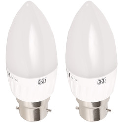 Meridian Lighting LED Opal Candle Lamp 5W BC (B22d) 360lm - 62637 - from Toolstation
