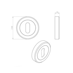 Serozzetta Escutcheon - Standard Profile
