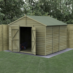 Forest / 4LIFE Apex Shed 10 x 10 -  Double Door - No Windows