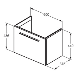 Ideal Standard i.life S Compact Wall Hung Unit with Basin Matt White