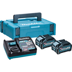Makita XGT 40V Max Battery 2 x 4.0Ah Battery & Charger Kit