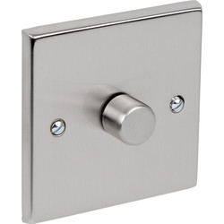 Axiom / Satin Chrome Dimmer Switch 400W 1 Gang 1 Way