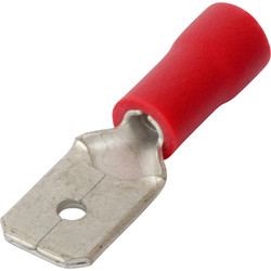 Spade Type Connectors Male 1.5mm Red