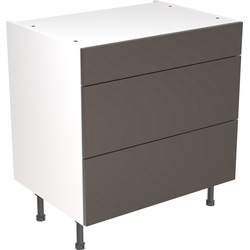 Kitchen Kit / Kitchen Kit Ready Made Slab Kitchen Cabinet Base Unit Ultra Matt Graphite 800mm