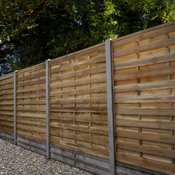 Forest Garden 1.8m x 1.8m Pressure Treated Decorative Flat Top Fence Panel 180cm(h) x 180cm(w) x 3cm(d)