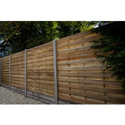 Forest Garden Pressure Treated Decorative Flat Top Fence Panel 6' x 6'