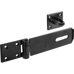 Perry / Heavy Duty Safety Hasp & Staple 180mm Black