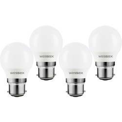 Wessex Electrical Wessex LED Frosted Mini Globe Bulb Lamp 2.2W BC 250lm - 64096 - from Toolstation