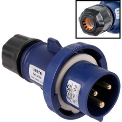 Industrial Watertight Plug IP67 240V 32A 3P
