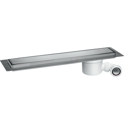 McAlpine / McAlpine Standard Channel Drain With Brushed Finish Cover Plate 600mm