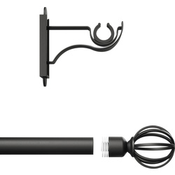 Rothley / Rothley Curtain Pole Kit with Cage Orb Finials