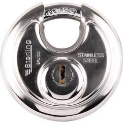 Sterling / Sterling Stainless Steel Disc Padlock 70 x 9.5 x 17.5mm
