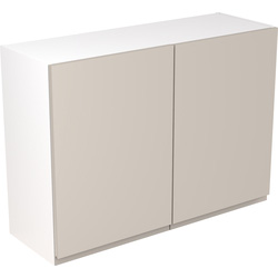 Kitchen Kit Flatpack J-Pull Kitchen Cabinet Wall Unit Super Gloss Light Grey 1000mm