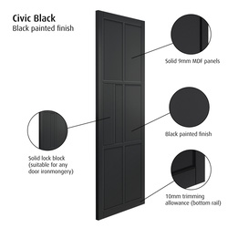 Civic Black Internal Door