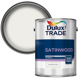 Dulux Trade Satinwood Paint Pure Brilliant White 5L