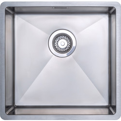 Unbranded Stainless Steel Single Bowl Kitchen Sink 450 x 440 x 190mm - 64530 - from Toolstation