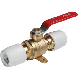 Hep2O Hep2O Brass Plated Ball Valve 22mm - 64564 - from Toolstation