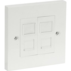 Axiom RJ45 CAT5E Wall Outlet Kit Double