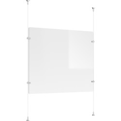 Sanique Sanique Wire Hanging Protective Screen Ceiling & Desk Fixing 700mm x 665mm - 64658 - from Toolstation