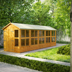 Power / Power Apex Potting Shed 20' x 6' - Double Doors
