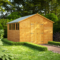 Power Apex Shed 14' x 10' Double Doors