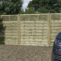 Rowlinson Langham Fence Panel 6' x 4' - 120cm (h) x 180cm (w) x 4cm (d)
