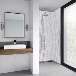 Mermaid Elite Tongue & Groove Shower Wall Panel Marmo Linea 2420mm x 1200mm x 10mm Post Formed
