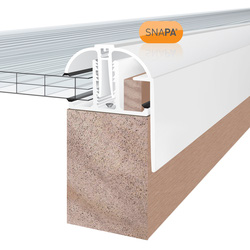 Snapa White PVC Gable Bar for Axiome Sheets