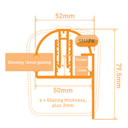 Snapa White PVC Gable Bar for Axiome Sheets