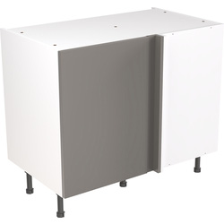 Kitchen Kit / Kitchen Kit Flatpack Slab Kitchen Cabinet Base Blind Corner Unit Super Gloss Dust Grey 1000mm