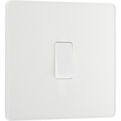 BG Evolve Pearlescent White (White Ins) Single Intermediate Light Switch, 20A 16Ax 