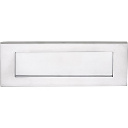Carlisle Brass Victorian Letter Plate 305 x 103mm Satin Chrome - 66049 - from Toolstation
