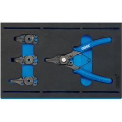 Draper Interchangeable Circlip Plier Set in 1/4 Drawer EVA Insert Tray 5 Piece