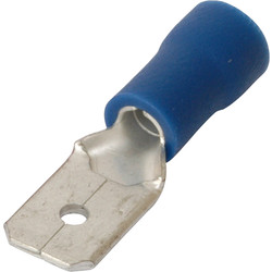 Spade Type Connectors Male 2.5mm Blue