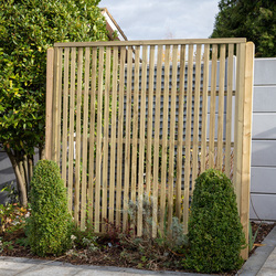 Forest Garden 1.8m x 1.8m Pressure Treated Vertical Slatted Screen 180cm(h) x 180cm(w) x 4.5cm(d)