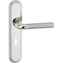 Urfic / Vienna Lever Lock Dual Tone Polished Nickel & Silver