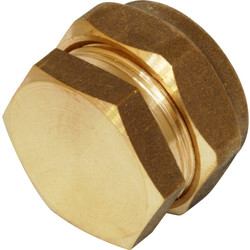 15mm COMPRESSION STOP END BLANK OFF BLANKING CAP COPPER GAS PIPE TUBE FITTING