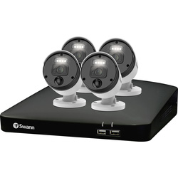 Swann Smart Security 4K CCTV System 8 Channel 2TB HDD NVR 4 x Enforcer Camera