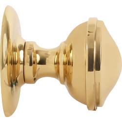 Carlisle Brass / Victorian Round Centre Door Knob Polished Brass