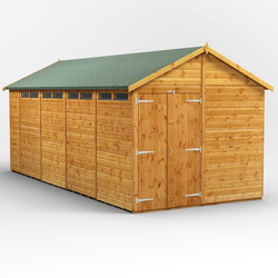Power Apex Security Shed 18' x 8' - Double Doors