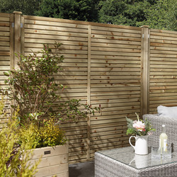 Rowlinson Cheshire Contemporary Fence Panel 6' x 4' - 120cm (h) x 180cm (w) x 4cm (d)