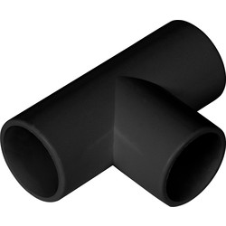 Solvent Weld Overflow Tee 21.5mm Black