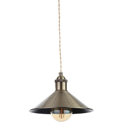 Inlight / Rigel Small Conical Diner Shade Antique Brass