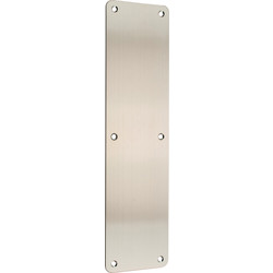 Eclipse Stainless Steel Finger Plate Radius Corners Satin 300x75mm - 67401 - from Toolstation