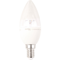 Meridian Lighting LED 5W Dimmable Clear Candle Lamp SES (E14) 400lm - 67614 - from Toolstation