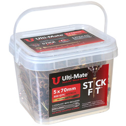 Ulti-Mate Stick-Fit Woodscrews Tub 5.0 x 70mm