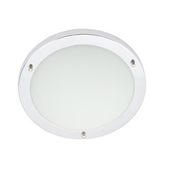Delphi Chrome Flush LED Bathroom Ceiling Light IP44