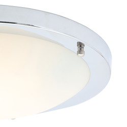 Delphi Chrome Flush LED Bathroom Ceiling Light IP44